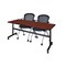 Kobe Rectangle FlipTop Table, 72" W, 29" H, Laminate Top, Cherry MKFT7230CH23BK - alternate 1